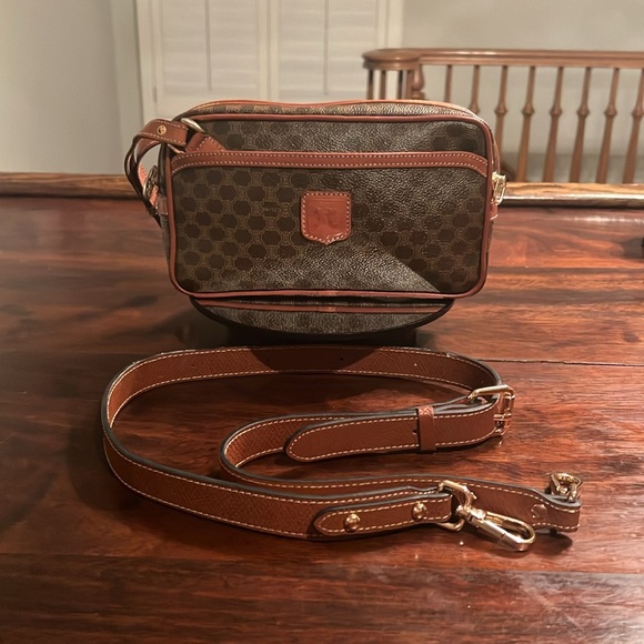 CELINE Macadam Monogram PVC Crossbody Leather Brown - Picture 4 of 13